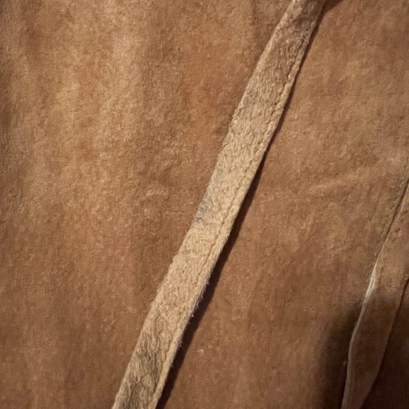 RALPH LAUREN SUEDE 22W MIDI SKIRT MAX WAIST 42 INCHES CAMEL TAN - Picture 8 of 14